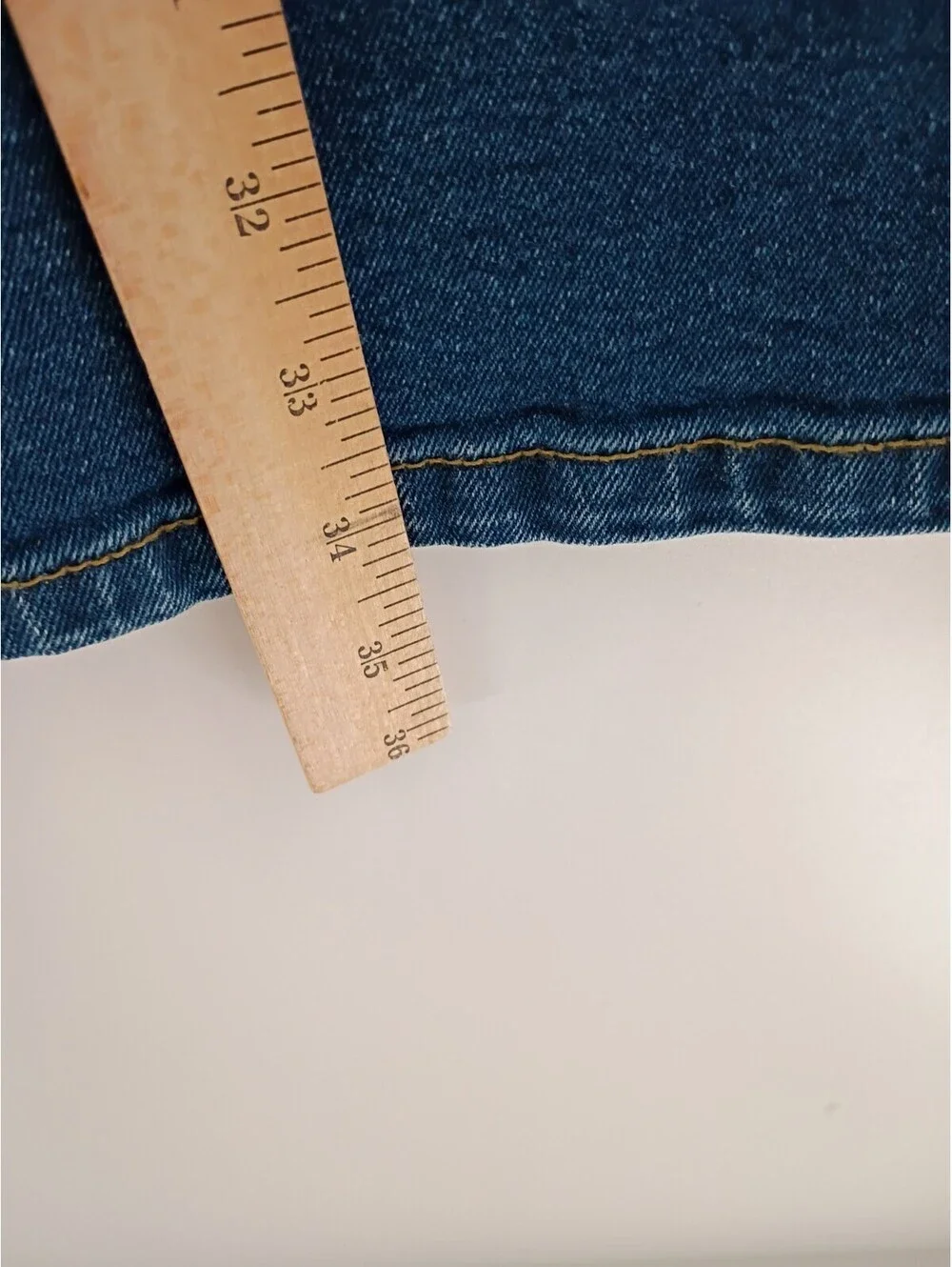John Blair Jeans Mens 44x34 Blue Denim Straight Leg Adjustable Waist Med Wash